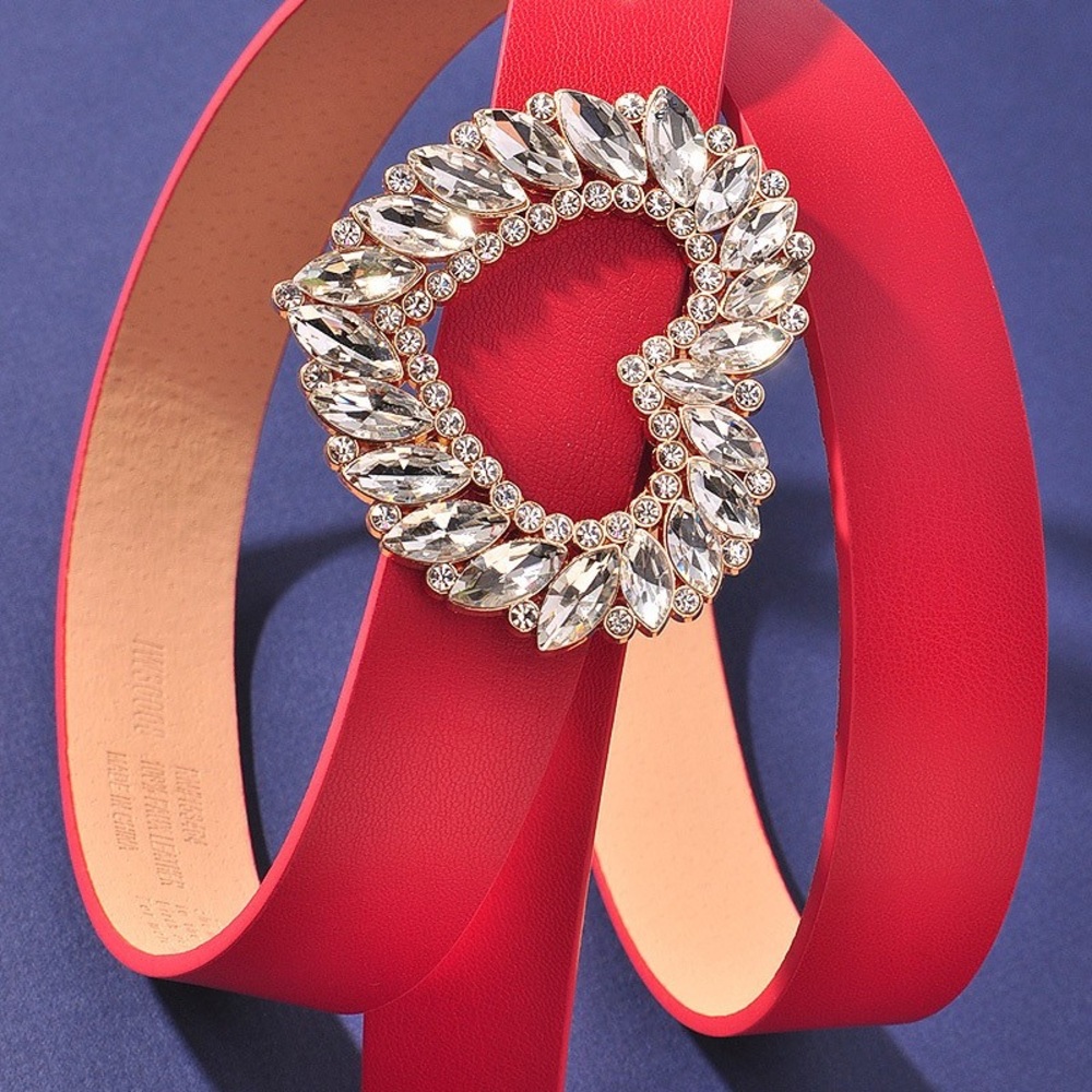 Red Rhinestone Heart Belt - Picture 7 of 15